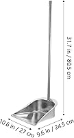 Vista 7 de Yardwe Recogedor vertical con mango de metal, recogedores, resistentes sartenes de pie, herramienta de limpieza de residuos de suelos