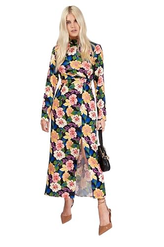 Little Mistress Vestido Midi de Mujer by Vogue Williams con Espalda Abierta, Floral, Talla 16, Multicolor, 44 Cover