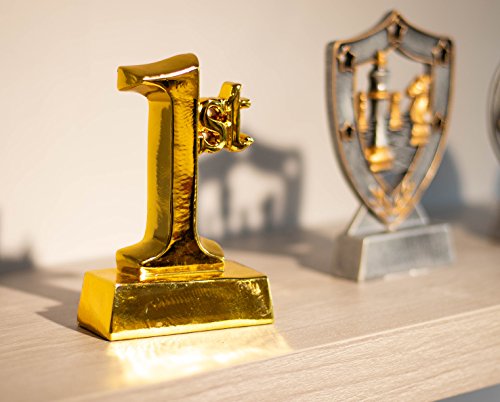 Trophée Coupe 1ère Place - Trophée Récompense en Or de Première Place pour Tournois Sportifs, Compétitions, Fêtes, 14 x… - Image 3