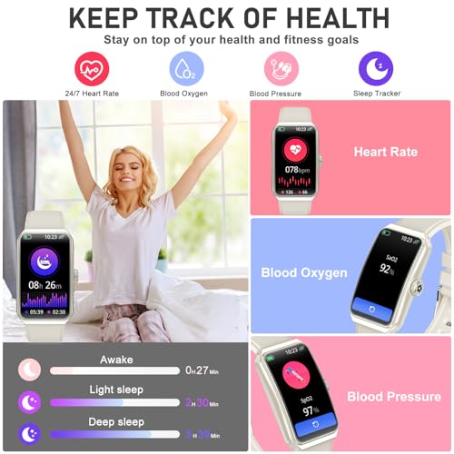 Image of Fitness Tracker with 24 /7 Heart Rate, Blood Oxygen, Sleep Tracker, Waterproof Fitness Watch, Activity Tracker with Step Tracker for Women Men