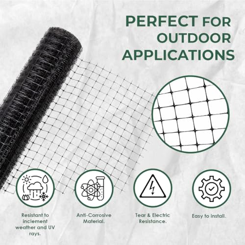 OldMacDonald Deer and Animal Fence Barrier Netting (55gr/sq m.) 7.5' x 165' (2.3m x 50m) (mesh 19x19mm) - Folded for Shipping by OldMacDonald - Used condition - Image 7