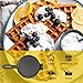 LRWZOV Cast Iron Waffle Maker for Stovetop or Grill, 7 inch Round Waffle Iron, Two Piece Hinged Non-Electric - Quick Heating, Easy Clean