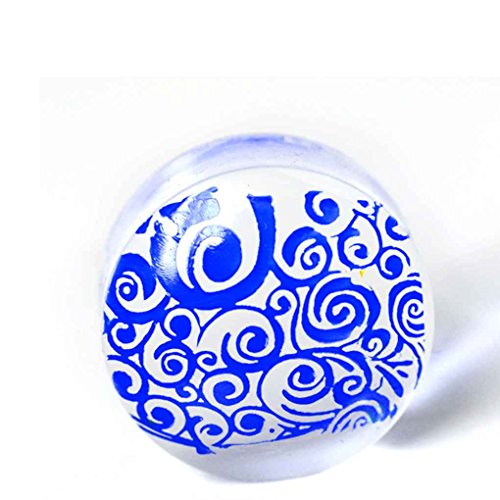 Babysbreath 1 Set Klar Nail Art Stamper Schaber Set Transparent Silikon Marshmallow Nagel Stempel Gereedschap – Bild 7