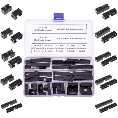 Kit de Conectores IDC Box Header 2.54mm 47 pcs miniatura 1