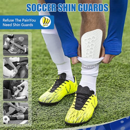 Image of PROBEROS Shin Guard 2 Pcs Silicone Honeycomb Pads for Football