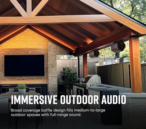 Image of Polk Audio Atrium 8 SDI Flagship Outdoor Speaker (White) - Use as Single Unit or Stereo Pair, Powerful Bass & Broad Sound Coverage, Withstands Extreme Weather & Temperature (Pack of 2)