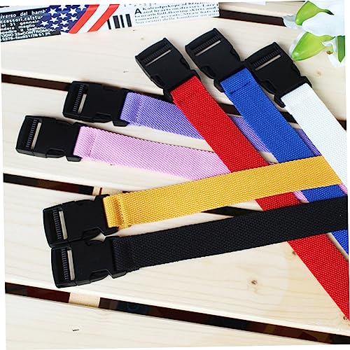 NOLITOY 2pcs Plastic Buckle Canvas Belt Lightweight Waist Belt for Women Men Unisex Casual Simple Comfortable Random4