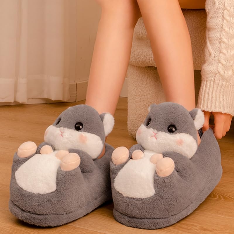 House Slippers for Women Cute Cartoon Animal Home Slippers Fuzzy Warm Bedroom Non-Slip Slipper Shoes4