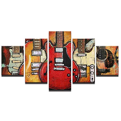 Affiche guitare abstraite pour une décoration murale moderne de chambre