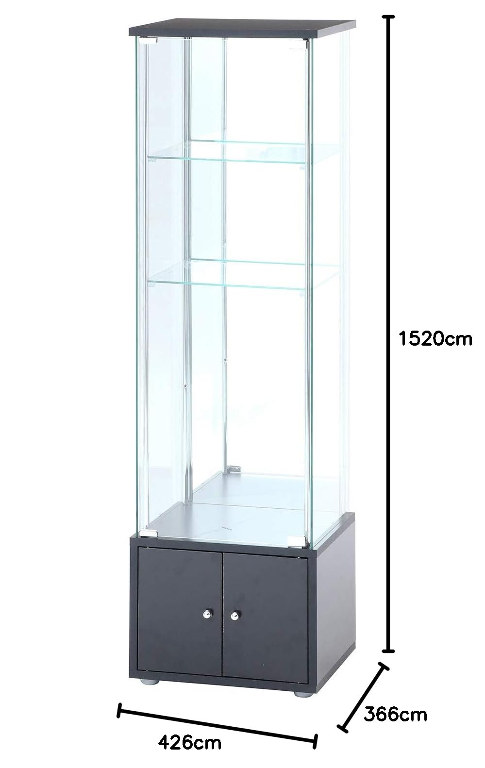 Amazon.co.jp: ガラスコレクションケース 収納庫付き 99472 : ホーム