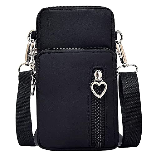 Amasawa Bolso Monedero Movil Mujer, Bandolera Para Celular Multifuncional, Bolso Bandolera Pequeño De Nailon, Multibolsillos,Puede Acomodar Teléfonos Móviles, Llaves, Tarjetas De Crédito Cover