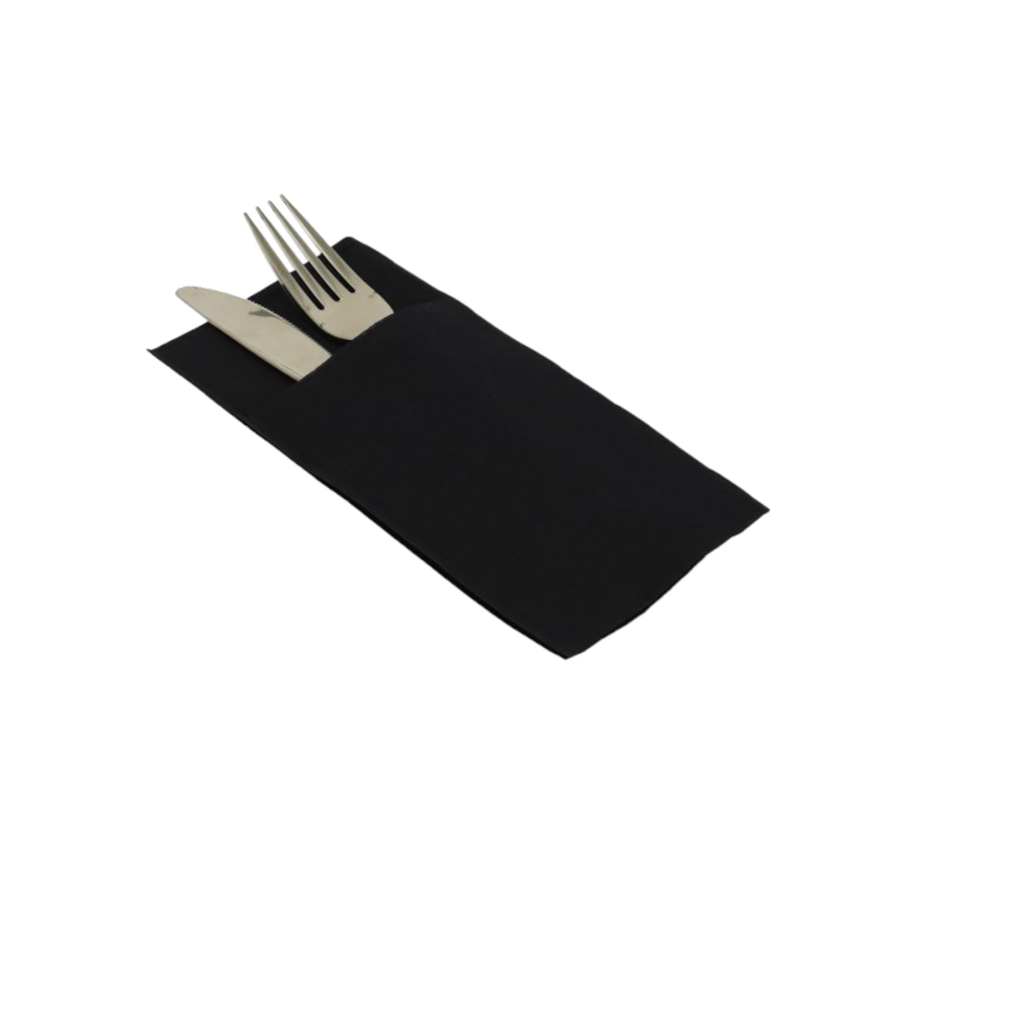 200 servilletas de bolsillo para cubiertos de papel seco de 30 x 40 cm (negro)