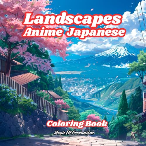 Landscapes Anime Japanese: Coloring book for adults, beautiful landscapes of Japanese anime and manga, anti-stress coloring book, a book for relaxation image 2