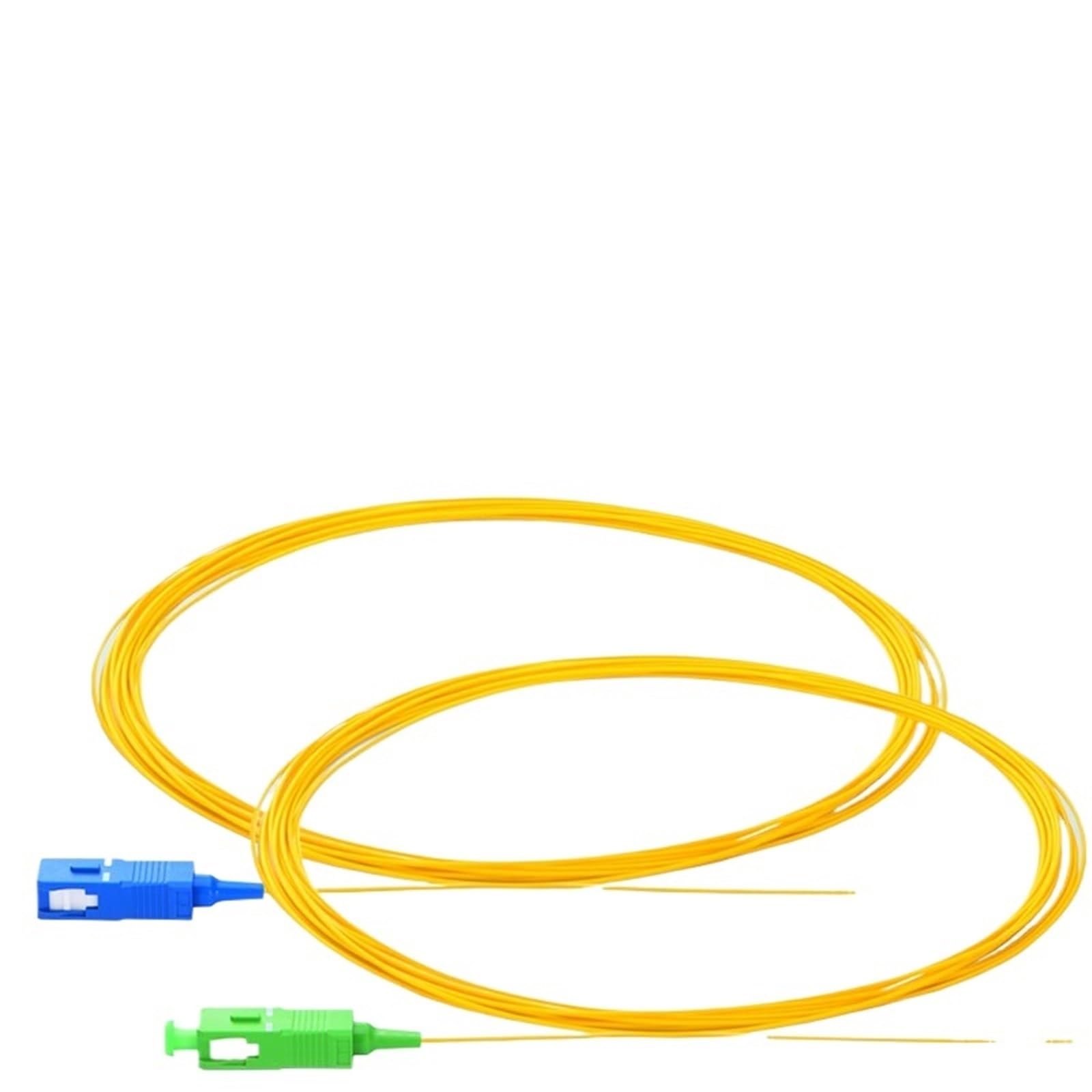20/50/100/200 piezas/lote SC/UPC fibra pigtail Simplex 9/125 1M coleta de fibra óptica de modo único 0,9 mm (100 piezas SC AP)