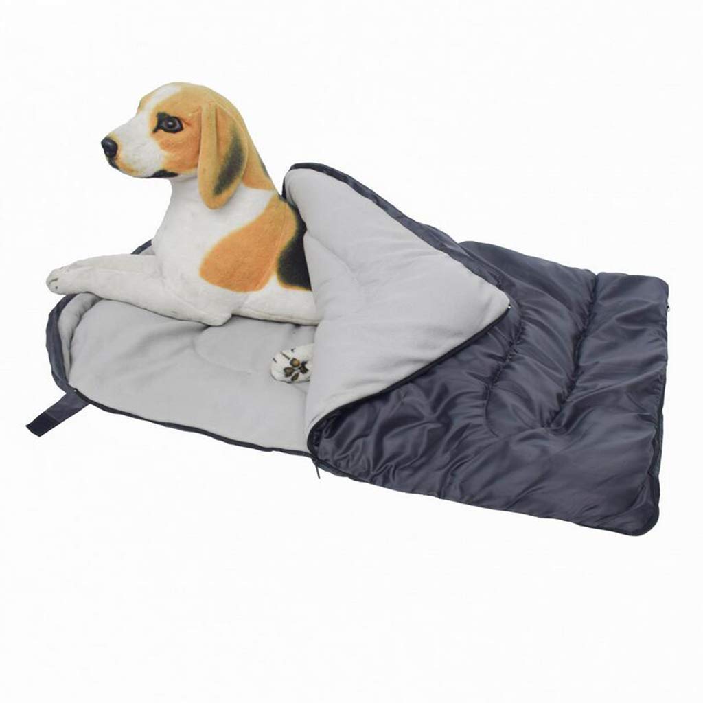 Tubayia Haustier Schlafsack Kuschelsack Wasserdicht Warm Haustierbett Outdoor Bett für Hunde Welpen Katzen (Grau) Haustier