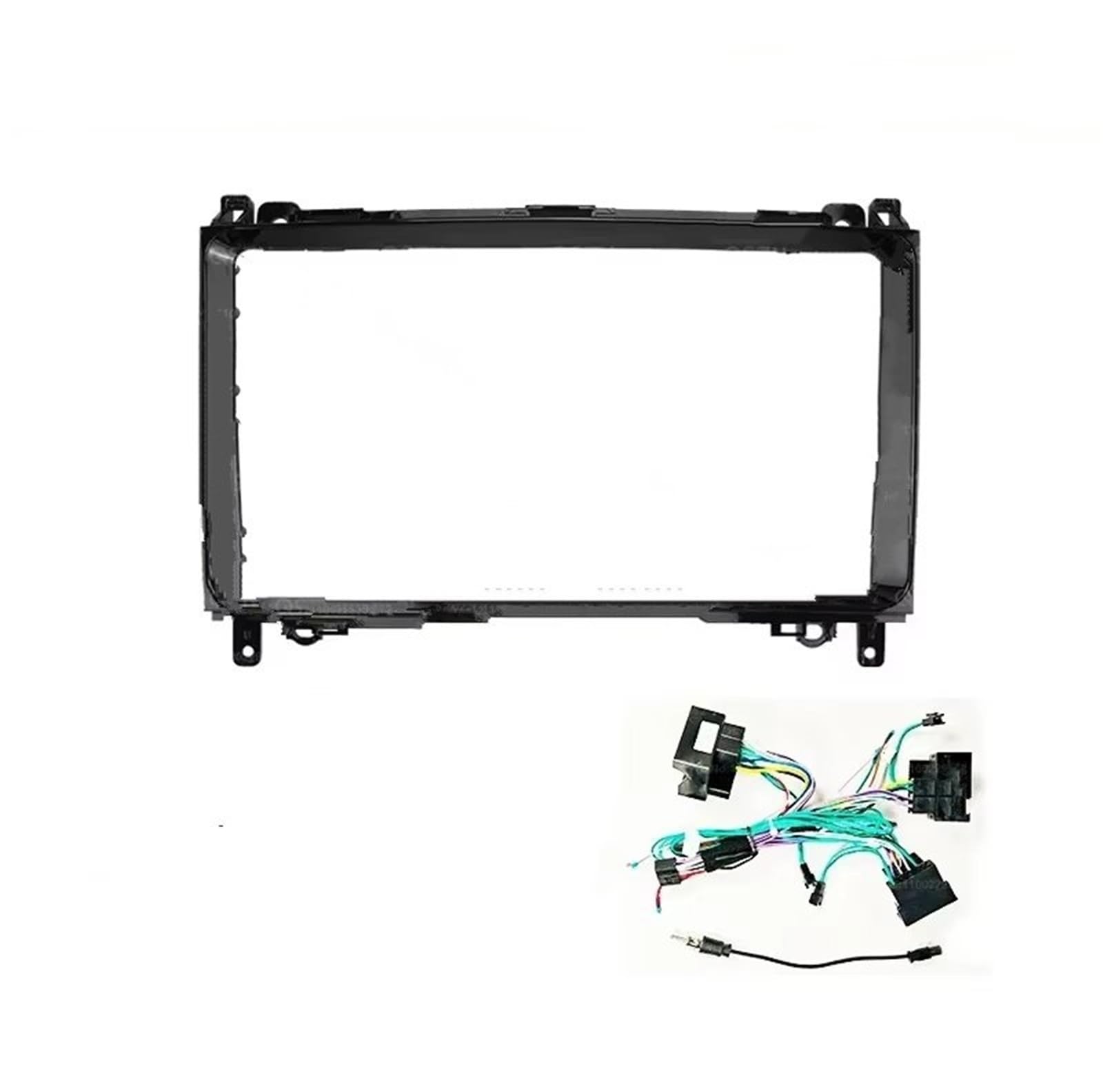 Bastidor de fascias de Radio de Coche 9 para Benz W169 W245 B200 W906 para Sprinter W639 Vito Marco de Fascia de Radio de Coche Decodificador de Panel de Fascia Canbus Kit de Cable Canbus