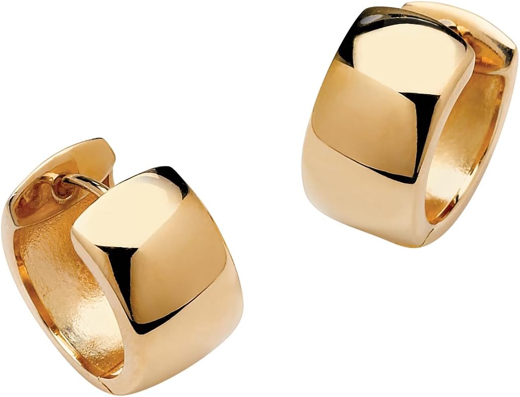 PalmBeach Yellow Gold-Plated Sterling Silver Huggie Huggie Earrings (18.5mm)