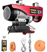 VEVOR 440LBS Electric Hoist With Wireless Remote Control & Single/Double Slings Electric Winch, S...