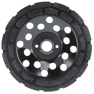 PRODIAMANT Muela de copa de diamante Premium 180mm abrasivo universal 180 mm x 22,2 mm muela de doble hilera altura 26 mm aglomerado duro para más vida de la herramienta en material abrasivo