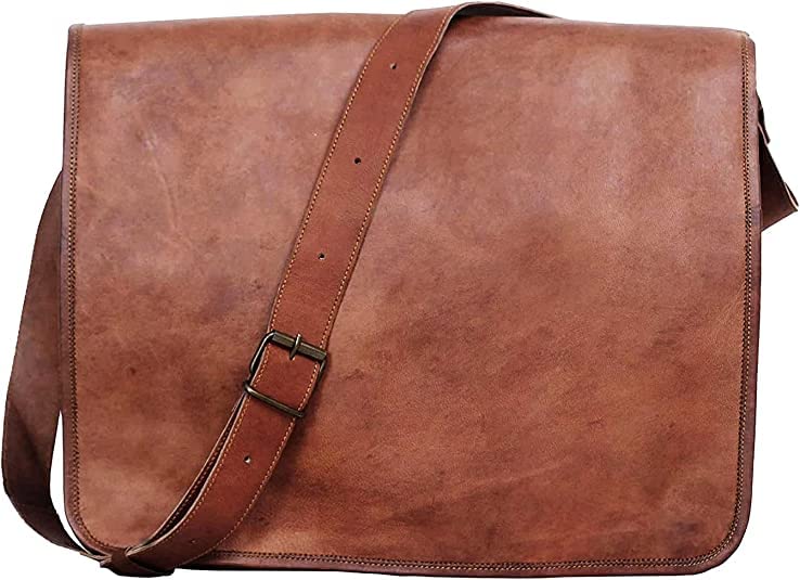 Habeeb Bags Mens Vintage Cross-Body Genuine Leather Laptop Messenger Bag (11 x 9 Inch) (Brown) (B08HN4V4KL) Amazon Price History, Amazon Price Tracker