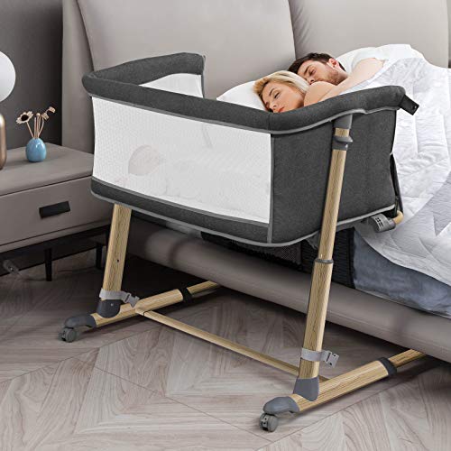 RONBEI Baby Beside Bassinet Bedside Sleeper for Bed Height 19 RONBEI Baby Beside Bassinet Bedside Sleeper for Bed Height 19