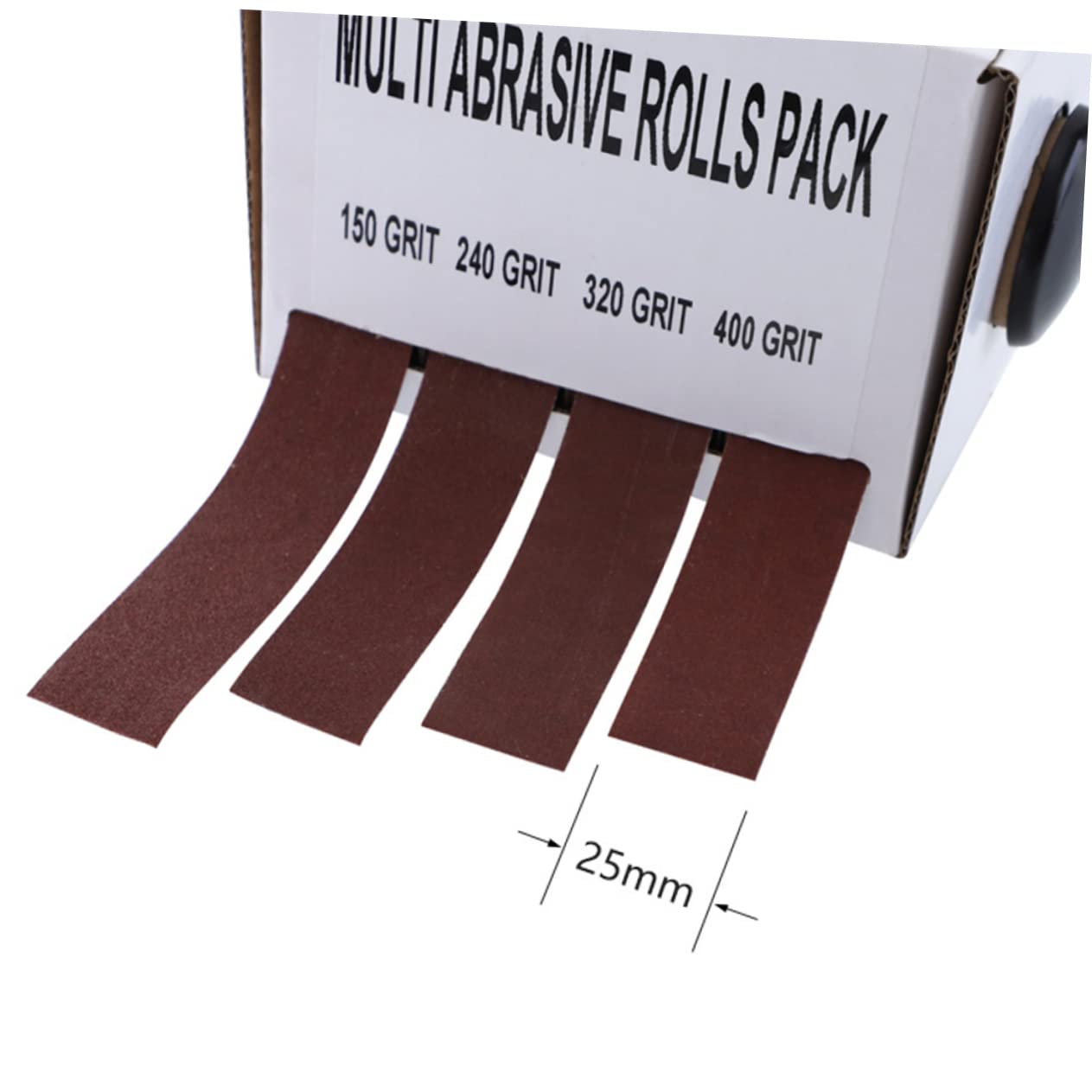 Rotolo di Tela Smeriglio Abrasiva Estraibile, Supporto in Nylon, Grana Fine per Lucidatura di Legno e Vetro,