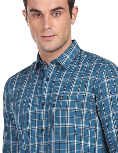 Image of Arrow Men's Cotton Checkered Slim Fit Casual Shirt