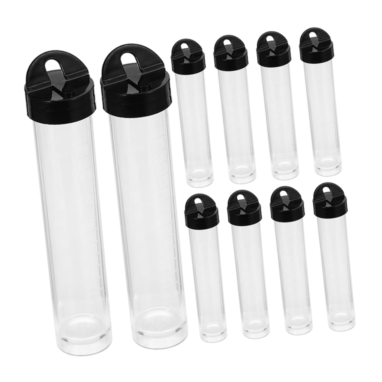 KICHOUSE 10 Pack Plastic Vials Sealed Bottles 10ml Lids Lab Sample Tubes for Use
