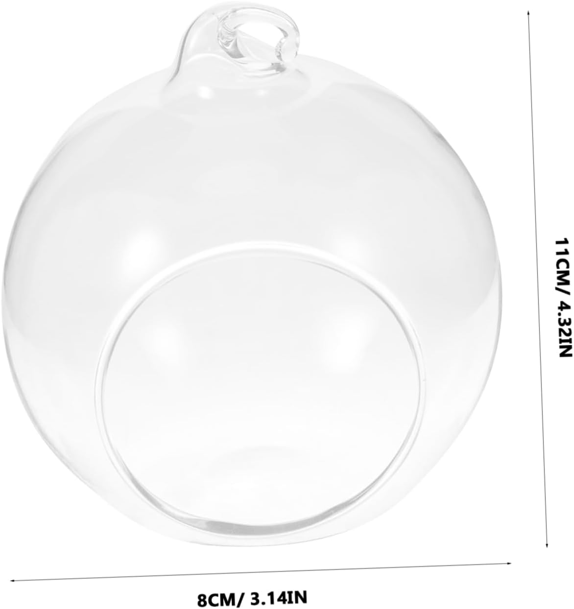 Toyvian 12Pcs Glass Hanging Terrarium Set for Air Plants and Succulents Modern Decorative Micro Landscape Planters for Indoor Home Decor