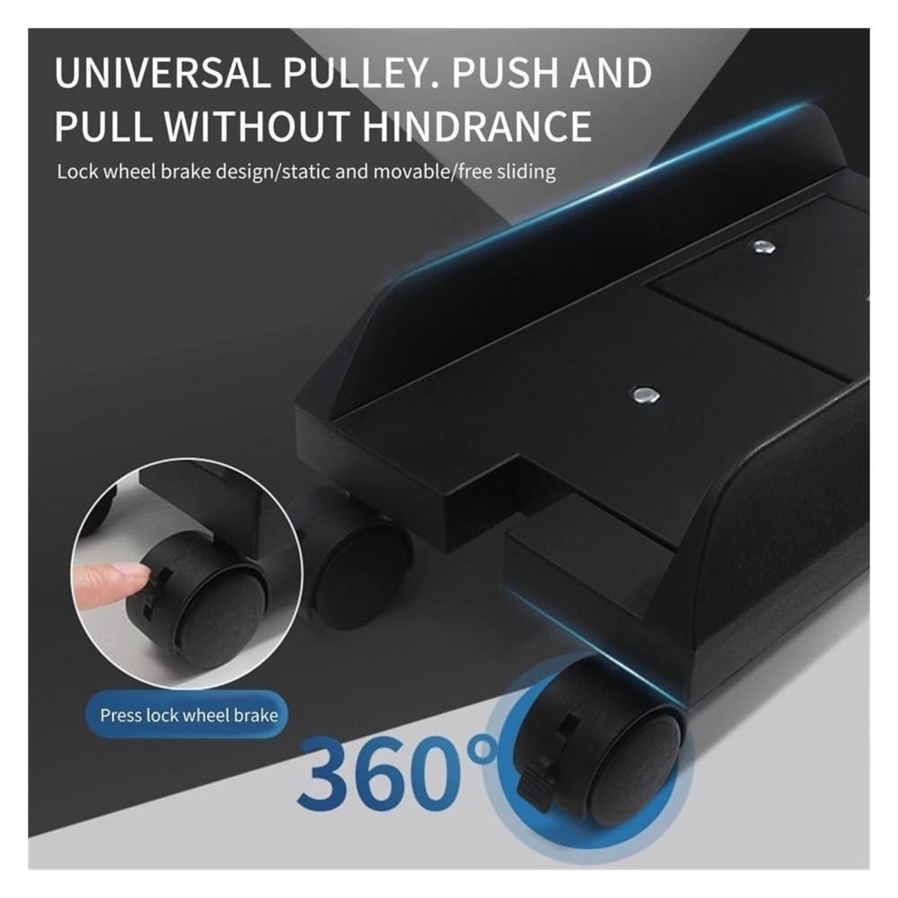 Akcesoria komputerowe CPU Holder Stand, Mobile PC Tower Stand with 360 ° Rotation Caster Wheels, Desktop PC Mainframe Bracket, Adjustable PC Holder Cart Stojak na wieżę komputerową