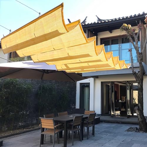Voile d'ombrage rectangulaire 1,1x7 m imperméable pour extérieur et terrasse - 2
