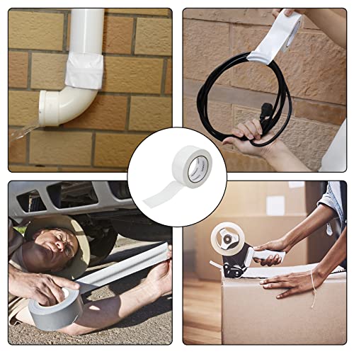 Image of COSIMIXO 1-Pack White Wide Heavy Duty Duct Tape, 4 inches x 55 Yards, Strong, Flexible, No Residue, All-Weather and Tear by Hand - Bulk Value for Repairs, Industrial, Professional Use