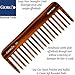 Giorgio G49 Large 5.75 Inch Hair Detangling Comb, Wide Teeth for Thick Curly Wavy Hair. Long Hair Detangler Comb For Wet and Dry. Handmade of Cellulose, Saw-Cut, Hand Polished, Tortoise Shell 2 Pack