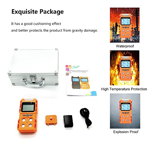 Coreel Portable 4 Gas Detector, Sound Light Vibration Multi-Gas Monitor Meter, Rechargeable LCD Screen Backlight -Ready to Use…