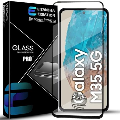 EITANSHA CREATION Edge To Edge Screen Protector Tempered Glass For Samsung Galaxy M35 5G / A35 5G / A55 5G With Easy Self-Installation Kit, (Samsung...