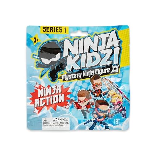 Ninja kidz Mystery Ninja Figures Mystery Set con 9 Personajes para coleccionar, Producto Oficial