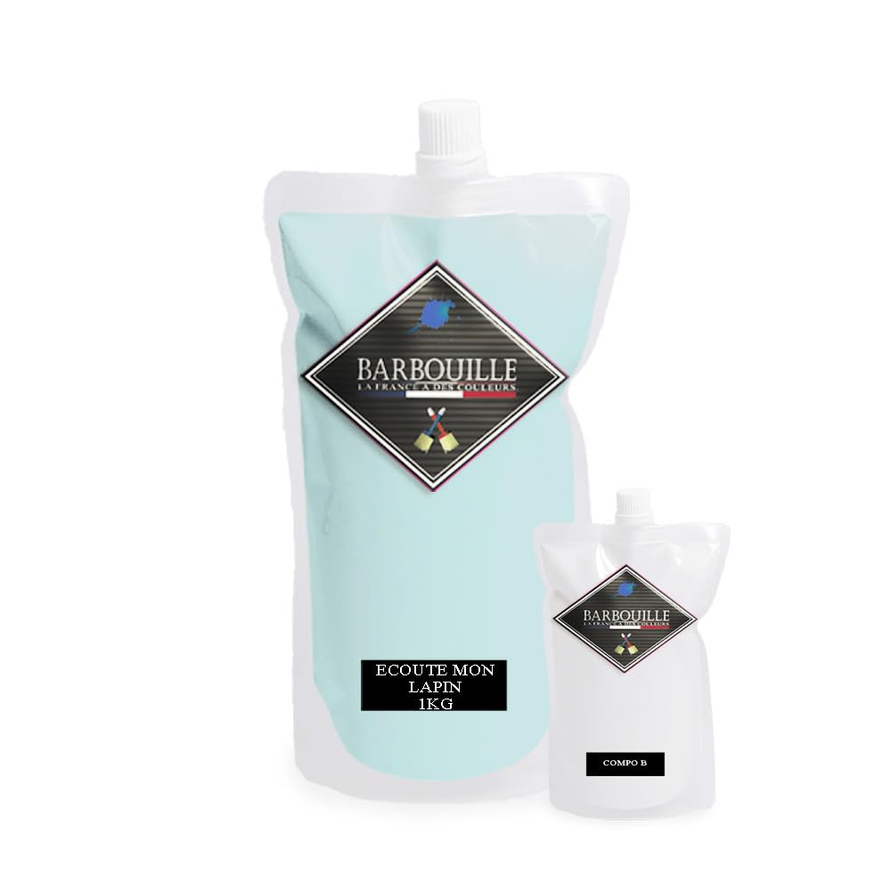 Peinture résine époxy bleu brillant pour carrelage et PVC 1 kg