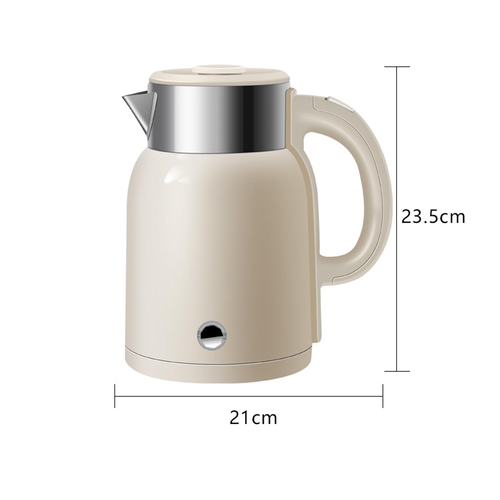 Hervidor eléctrico de 1500 W | Protección contra ebullición en seco y apagado automático | Hervidor de agua de 2 L con ebullición rápida para agua caliente, té o café | Base giratoria beige,