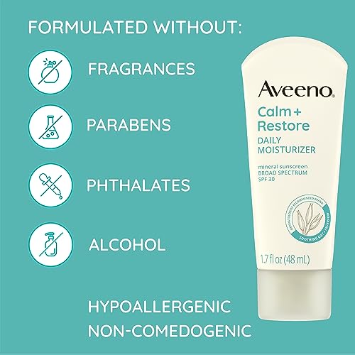 Aveeno Calm + Restore Daily Moisturizer Mineral Sunscreen, 1.7 fl. oz - image 7