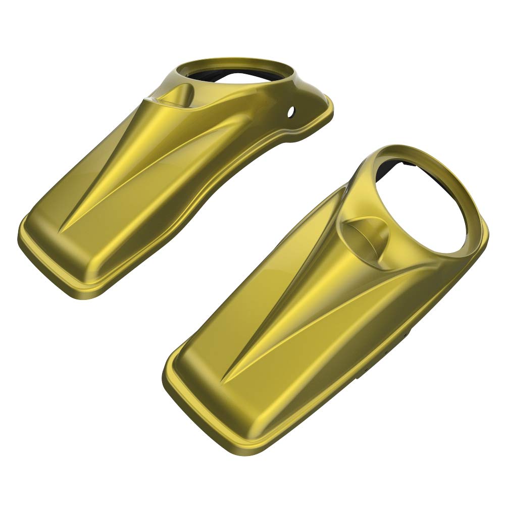 Moto Onfire 8'' Saddlebag Speaker Lids, Covers Fit for Harley Touring, Road Glide, Street Glide Special, Road King, 2014-2021 (Eagle Eye Yellow)