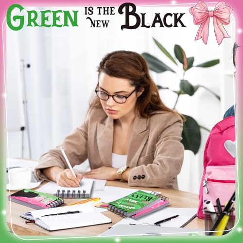 Mini carnets à spirales sorcière et princesse lot de 24 petits cahiers roses et verts
