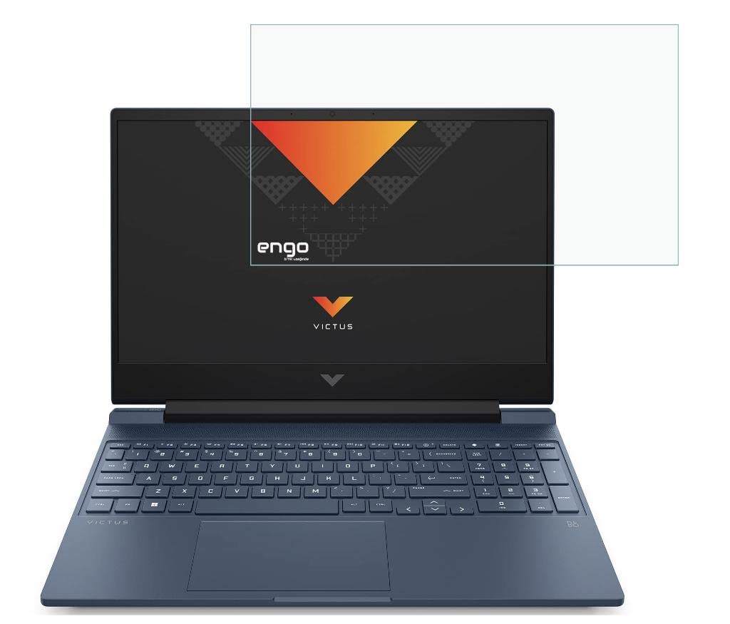 Engo Hp Victus 15.6 İnç İle Uyumlu Ekran Koruyucu Notebook, 9H Temperli Kırılmaz Esnek Nano Cam, Çizilmeye Ve Darbeye Dayanıklı Laptop Koruma, HD Şeffaf