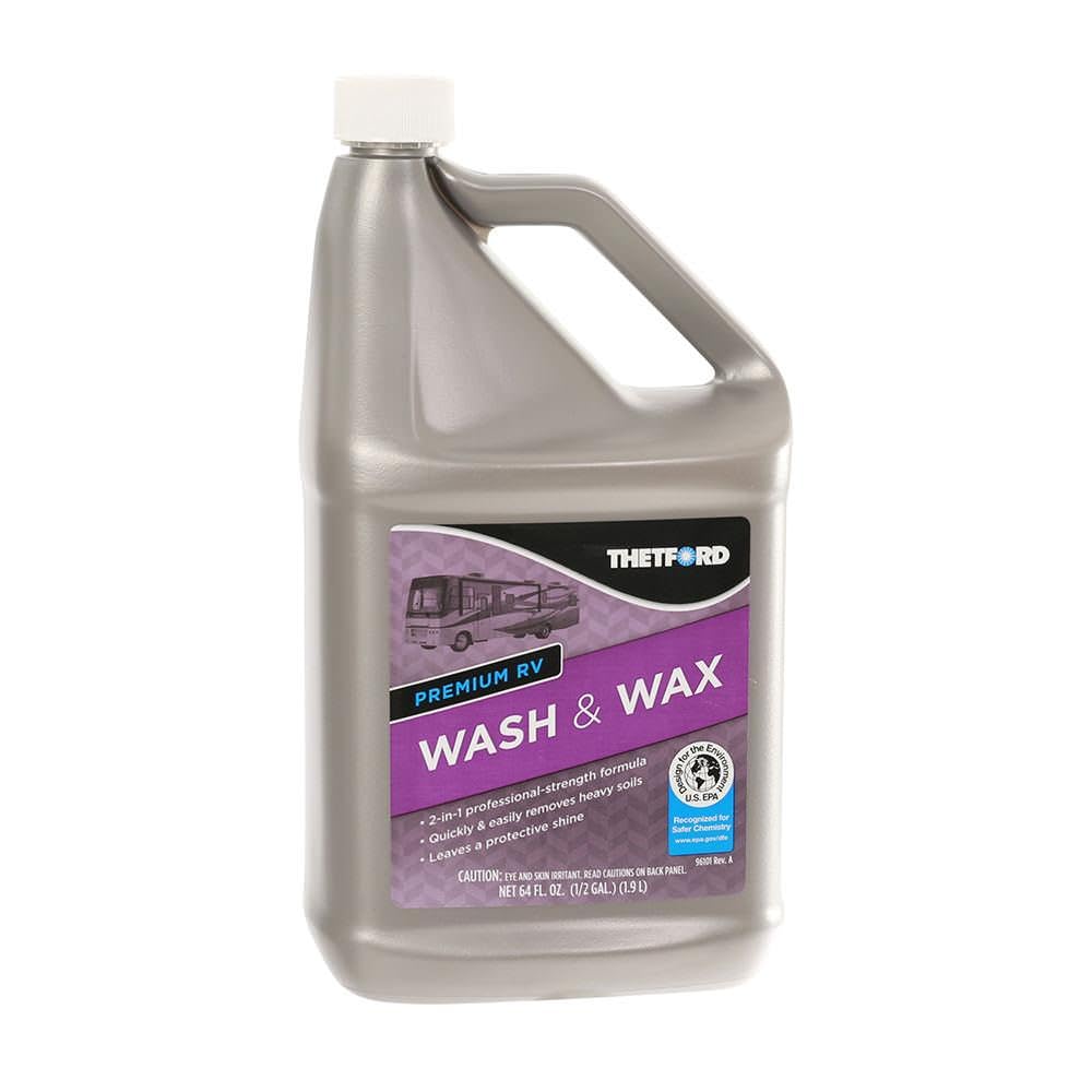 Thetford Premium RV Wash and Wax, Detergent and Wax for RVs / Boats / Trucks / Cars - 64 oz - Thetford 96014