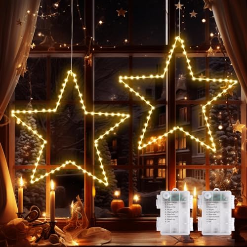 Guirlande Led à Pile Étoile illuminée XL pour embellir vos soirées d'anniversaire et fêtes