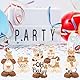 LMSHOWOWO Babyparty Deko, 9 Stück Teddybär Gender Reveal Party Deko Neutral, Beige Bienenwabe Mittelstück Tischdekoration für Jungen Mädchen Baby Shower Tischdeko Geschlecht Verkündung Partyzubehör