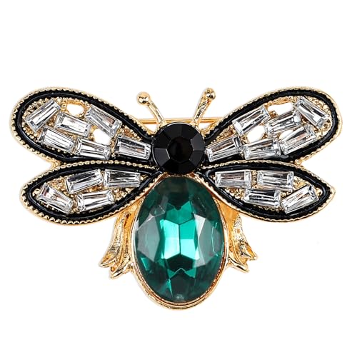 Image of Bee Brooch Pin, Honey Bee Rhinestone Pins Vintage Crystal Insect Themed Lapel Pins Stylish Accessories for Women Men Party Dating Daily