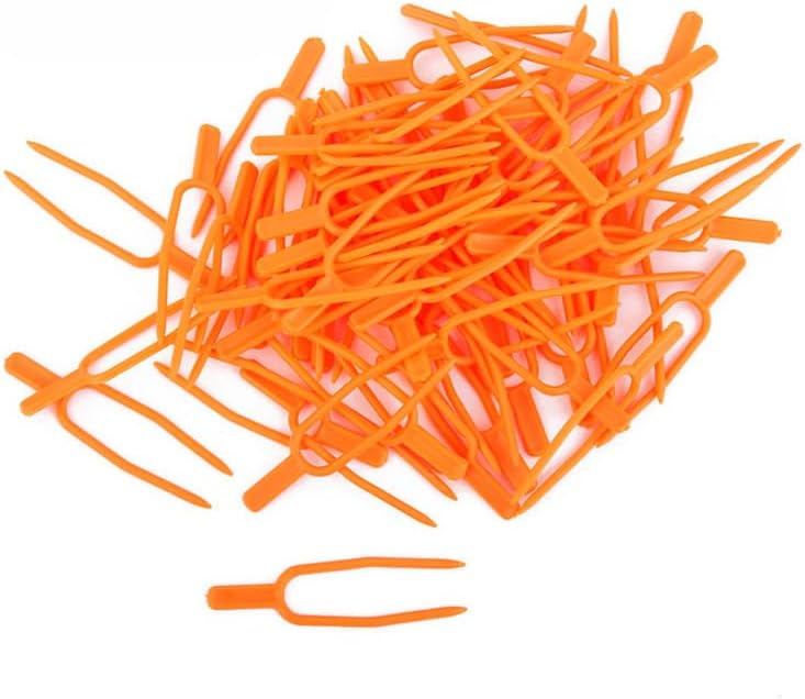 植物サポート 園芸クリップ 固定フォーク 100Pcs イチゴフォーク プラントクリップ トマトクリップ 誘引作業 植物固定クリップ