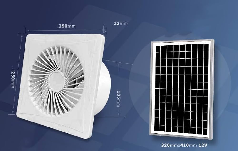 Amazon | 12V ソーラー換気扇 耐久性のある高速排気送風機