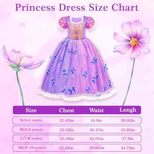 Meland Princess Dresses for Girls - Light Up Princess Costume for Little Girl, Halloween Costumes & Gift for Toddler Age 3-10