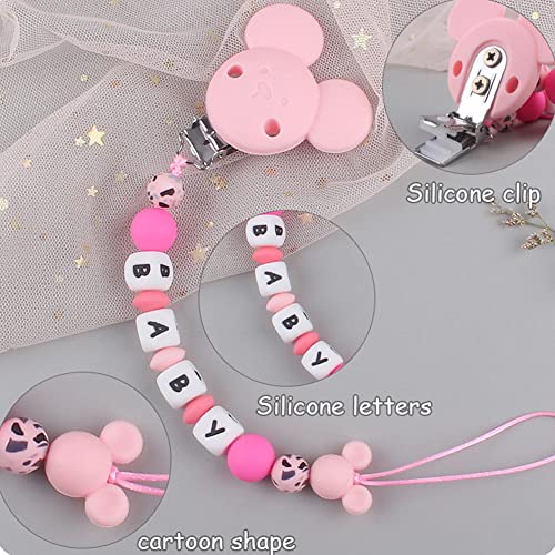 Stroller Clip Personalized Name Silicone Pacifier Clip Pacifier Holder for Girls Boys